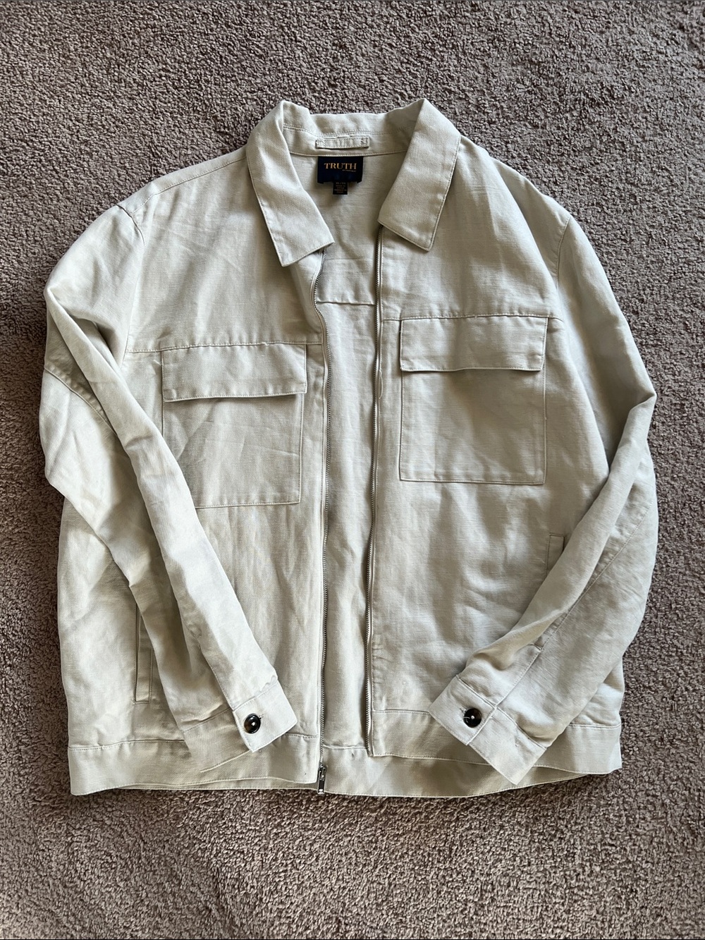 Men's Light Beige Utility Jacket